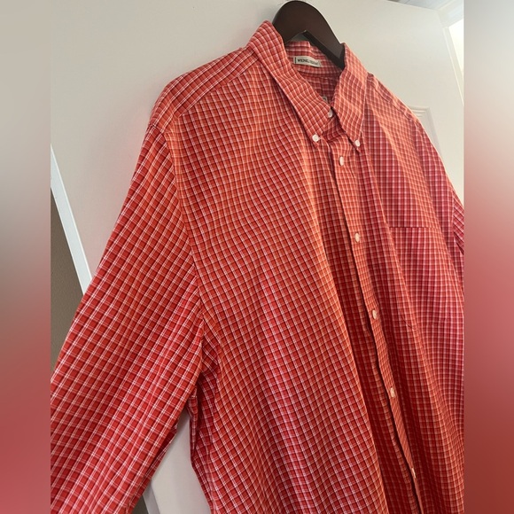 Eddie Bauer Wrinkle Resistant Bright Orange Dress Shirt Like New Men’s Size XL - Picture 7 of 15